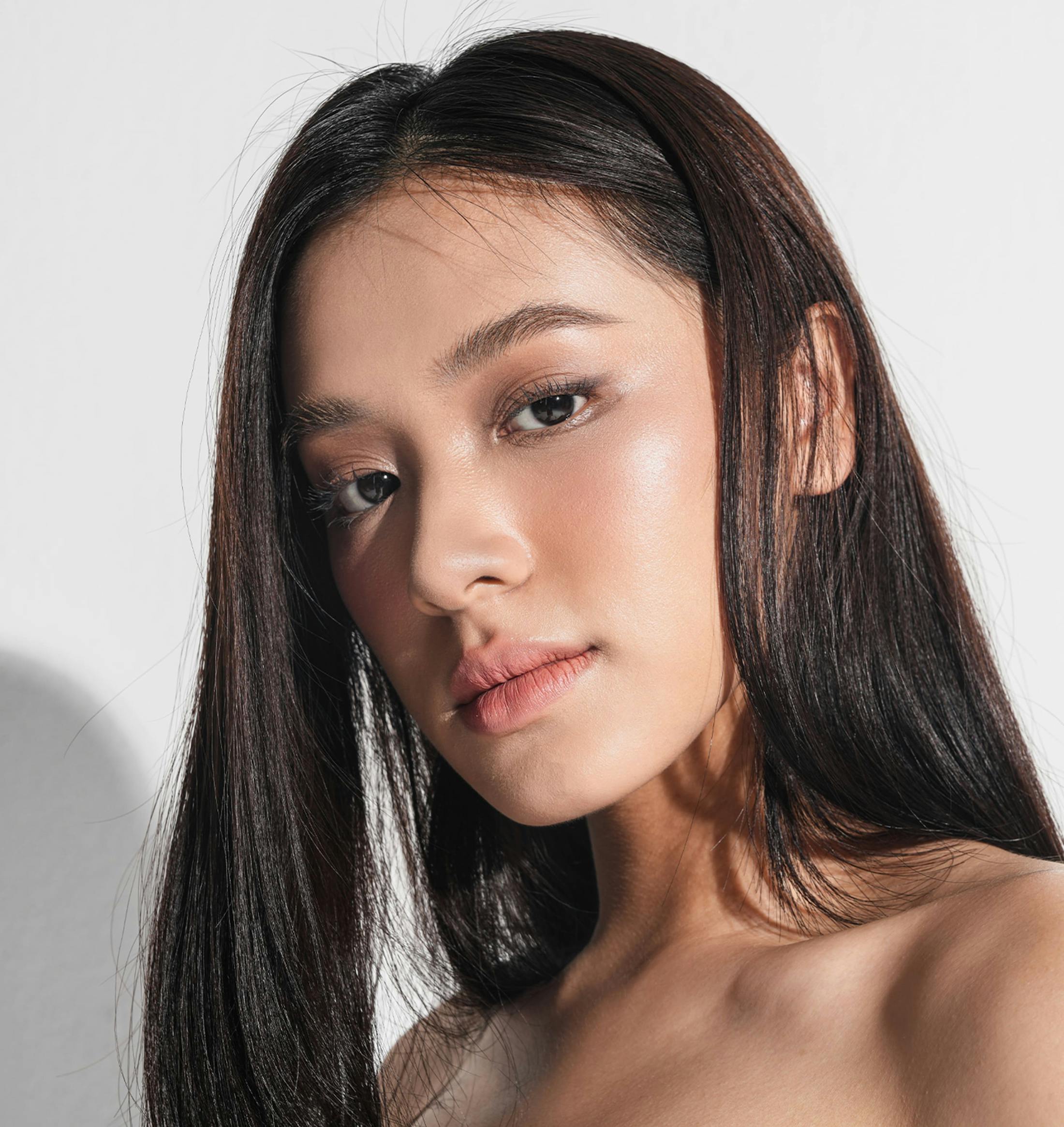 woman with her hair down looking forward