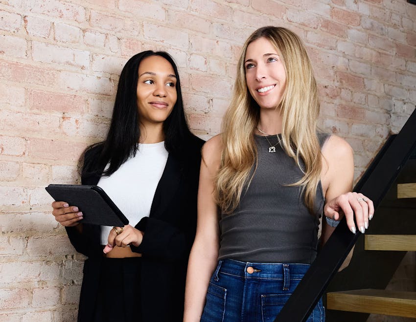 patient with staff member