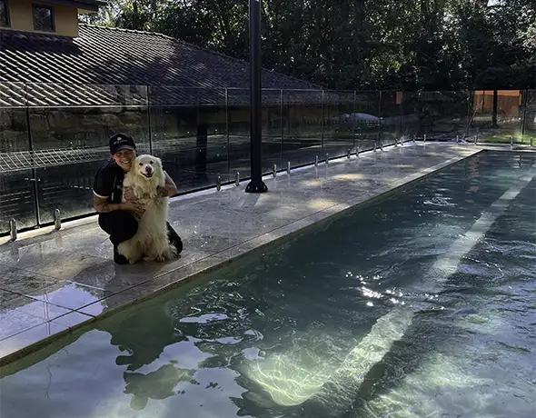 Cuddles by the Pool