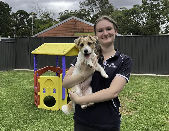 Personalised care and snuggles are on tap when dog boarding with us