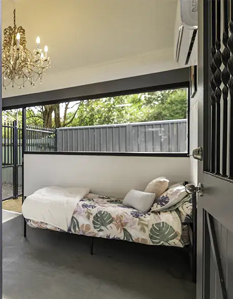 Luxury Suite Rooms in Sydney Hills with human sized bed for Dog Boarding Pet Resorts Australia Dural