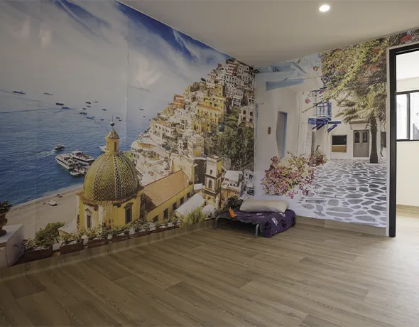 Santorini themed premium dog room