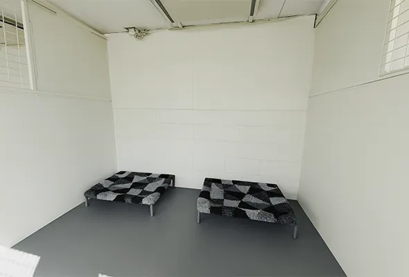 Social guest room with heater