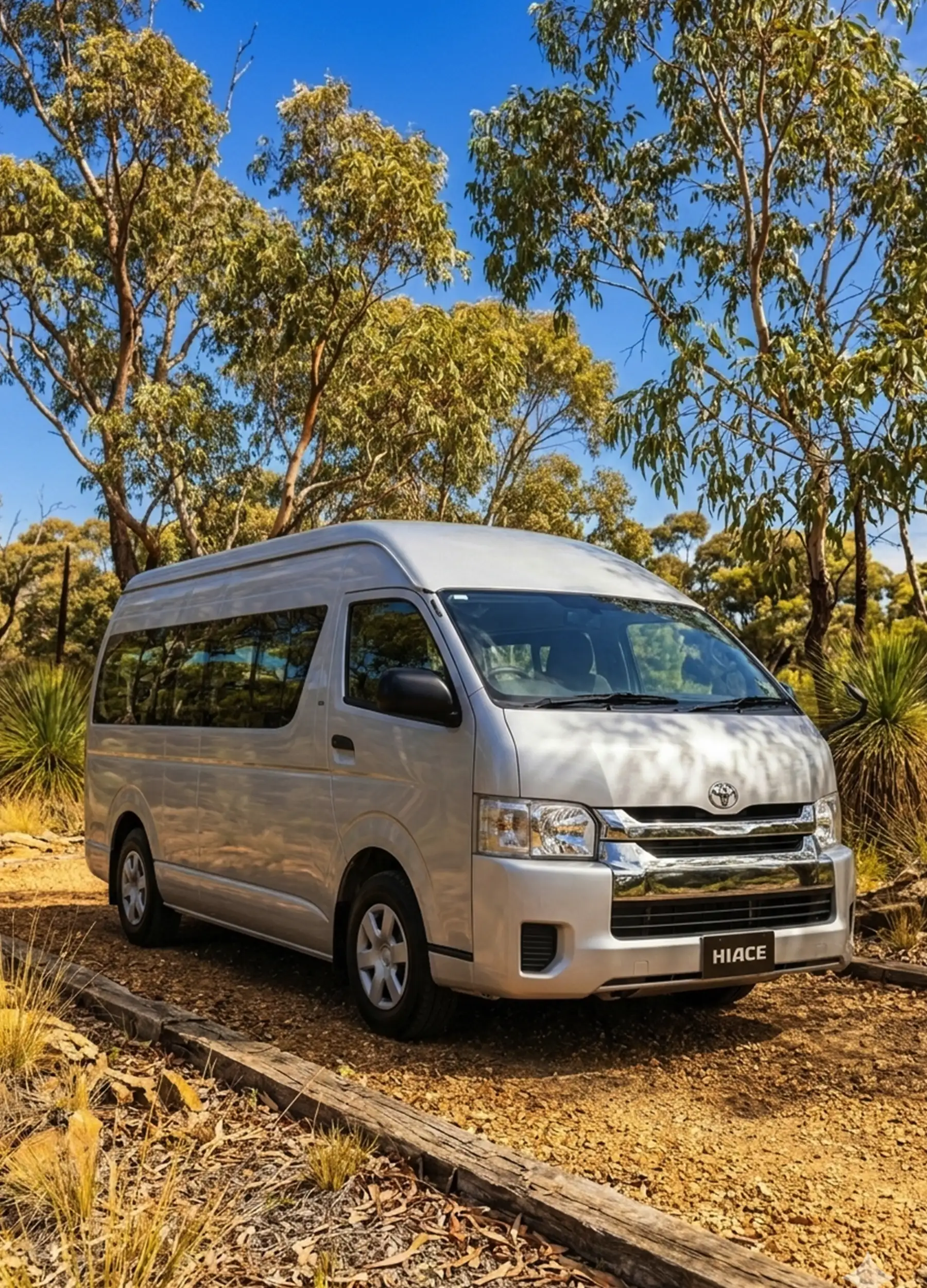 Van in bushland for Barnstone Boarding Kennels and Cattery Pet Taxi