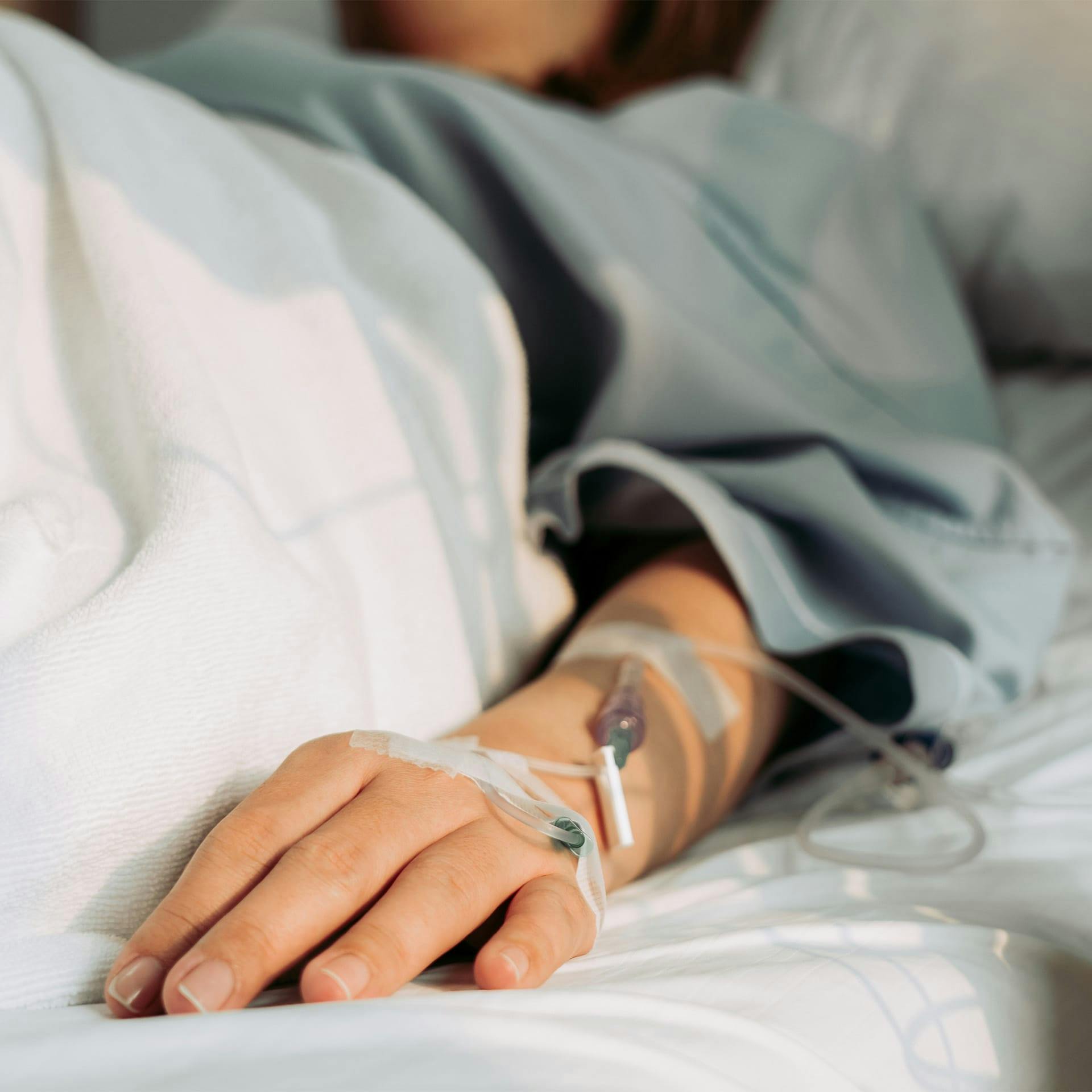 person in a hospital bed