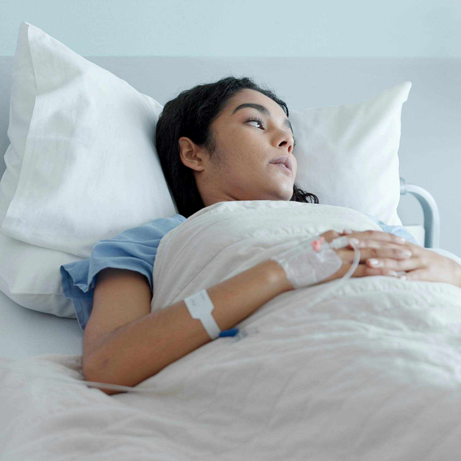 person in a hospital bed