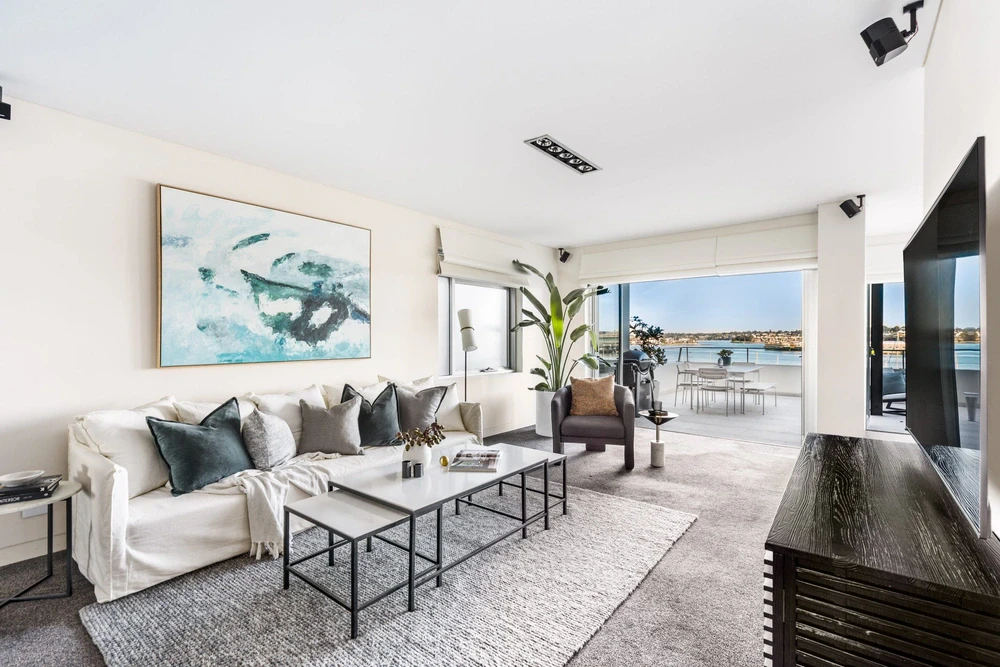 Coveted rarely traded waterfront residence with immense views