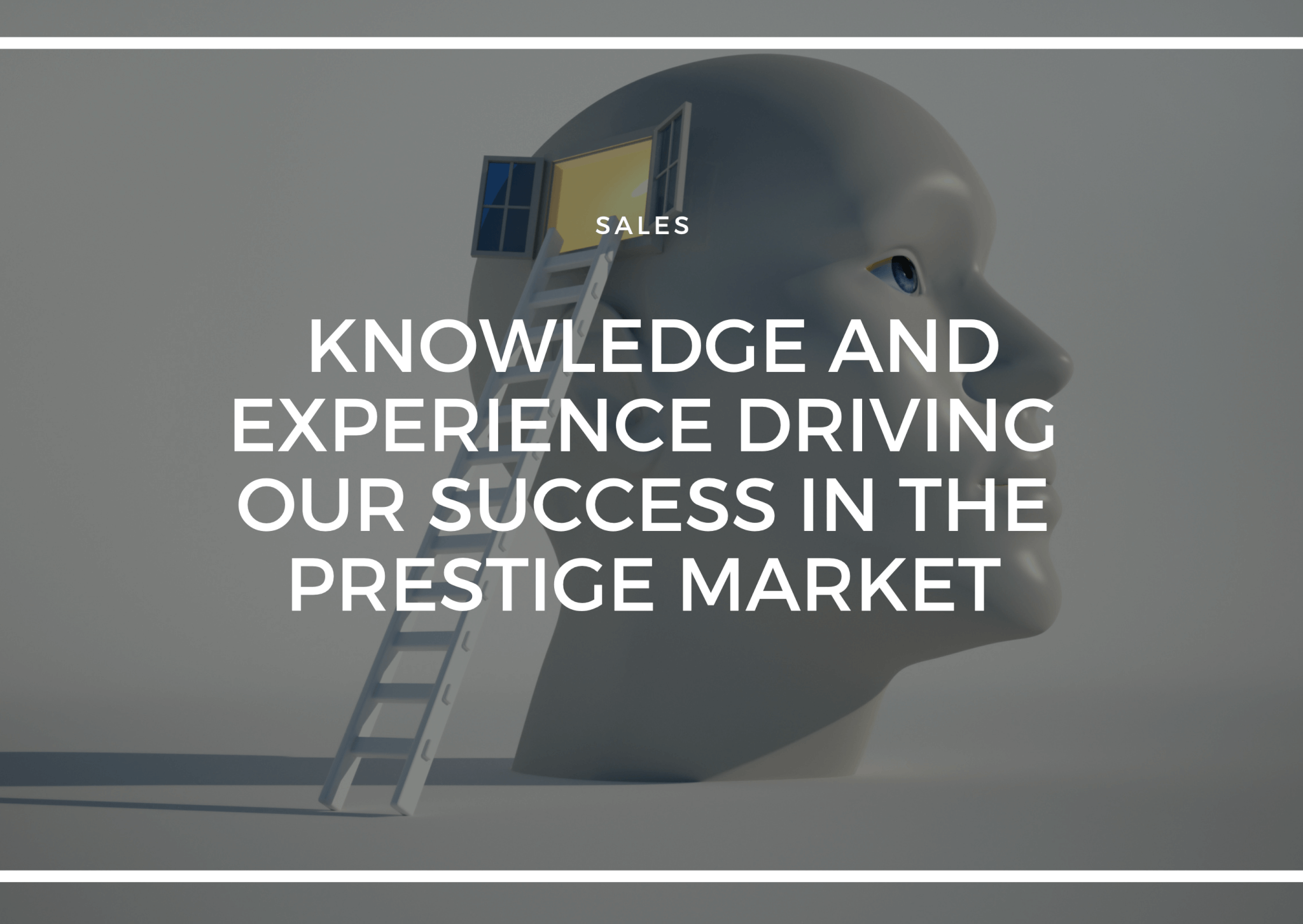 KNOWLEDGE AND EXPERIENCE DRIVING OUR SUCCESS IN THE PRESTIGE MARKET