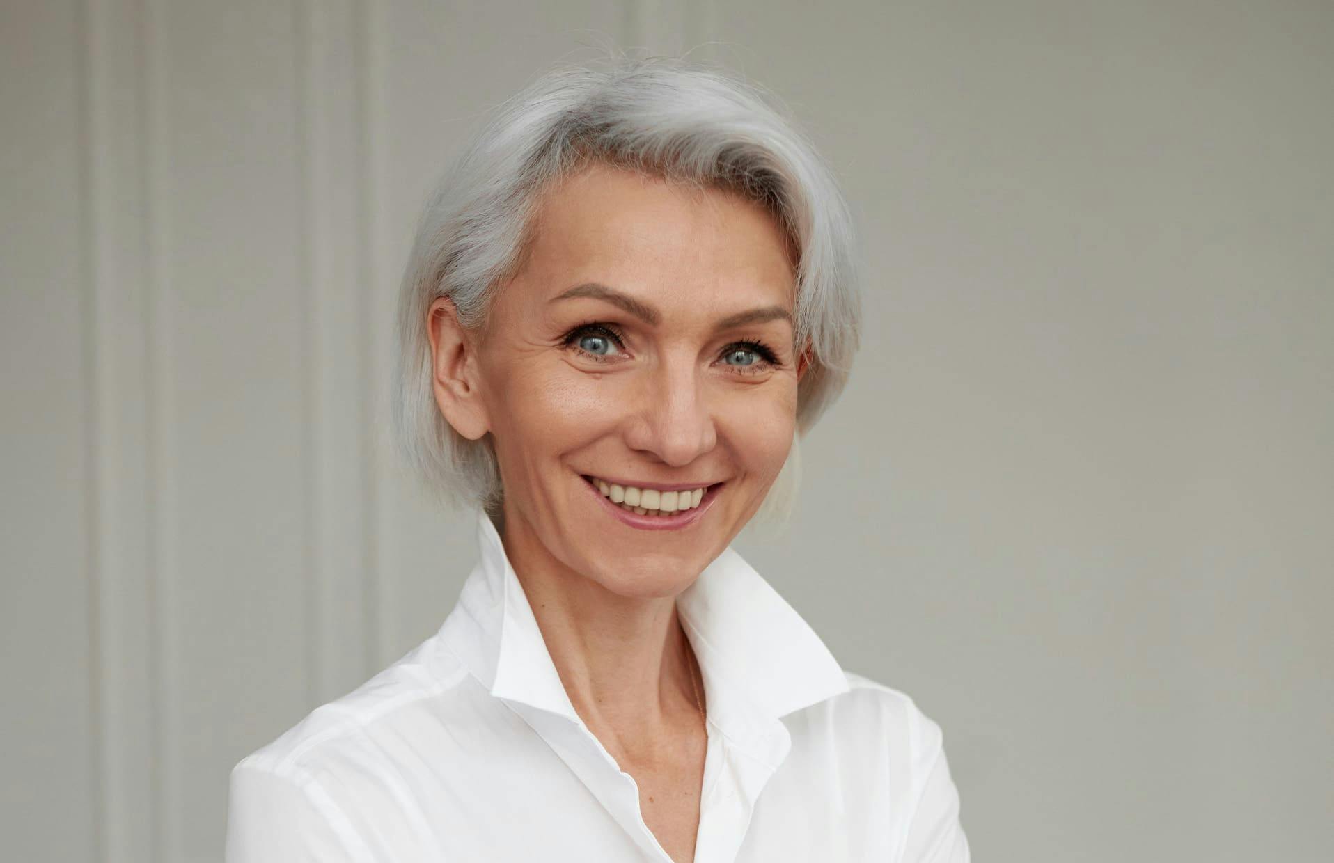 Older woman smiling
