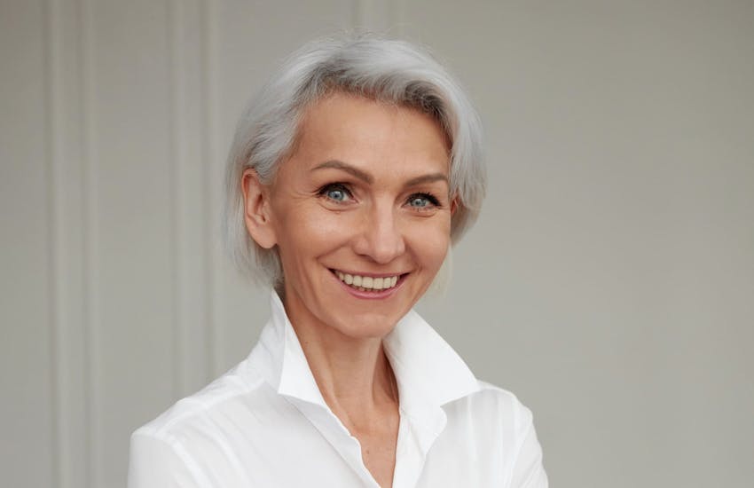 Older woman smiling