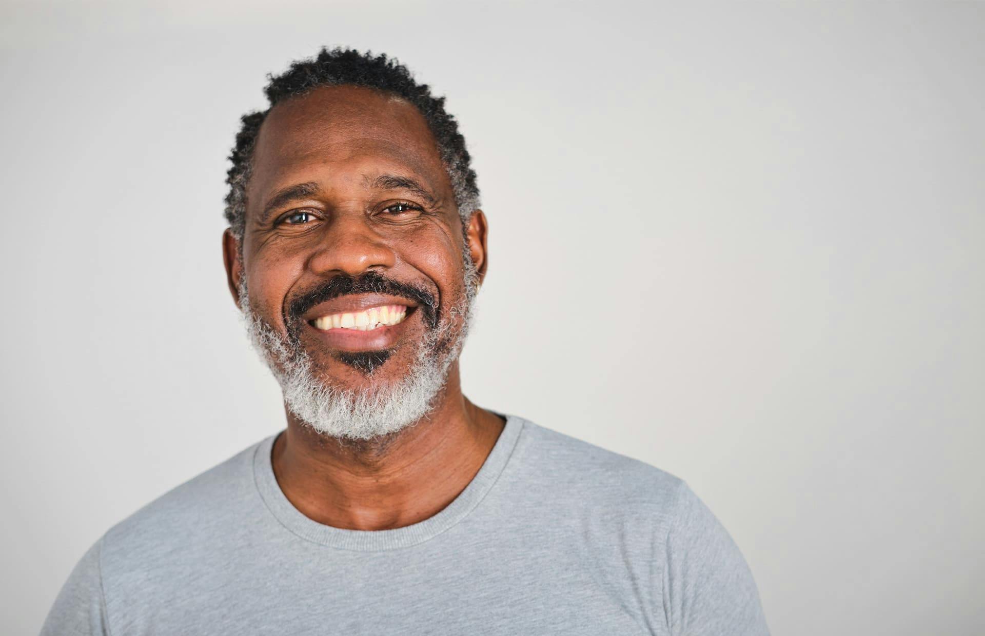 Older man smiling