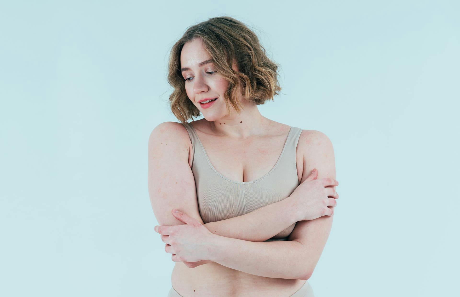 Woman crossing arms