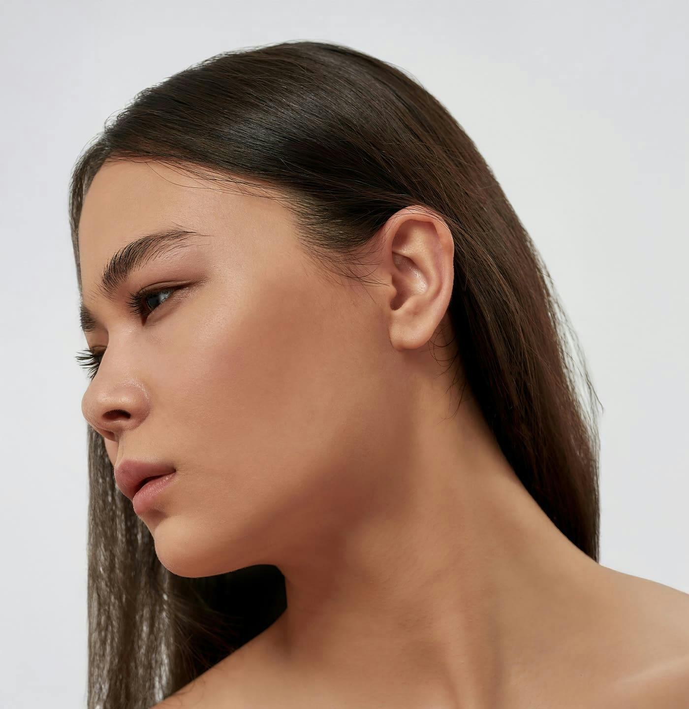 Woman looking over shoulder