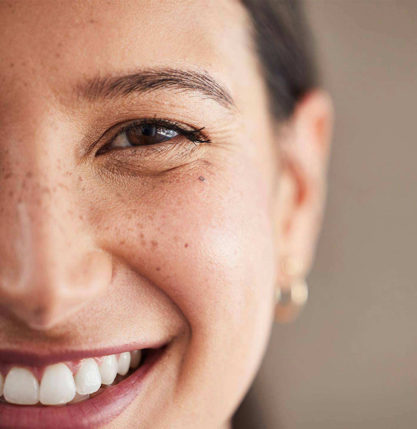 Close up of woman smiling