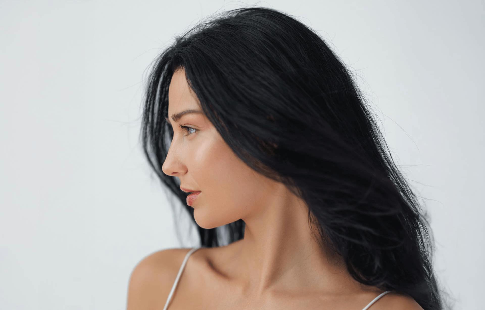 Woman looking over shoulder