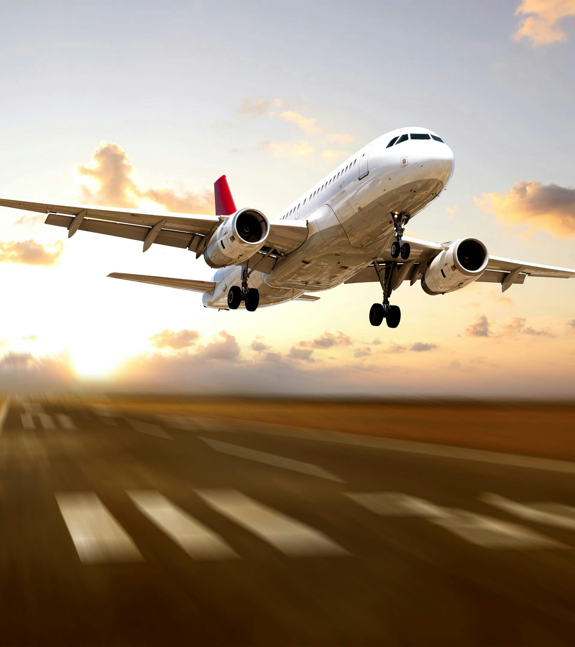 An airplane landing