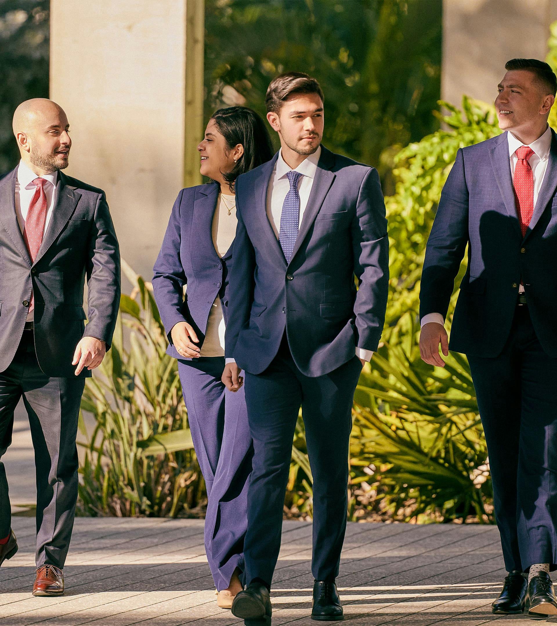 Lawyers standing outside