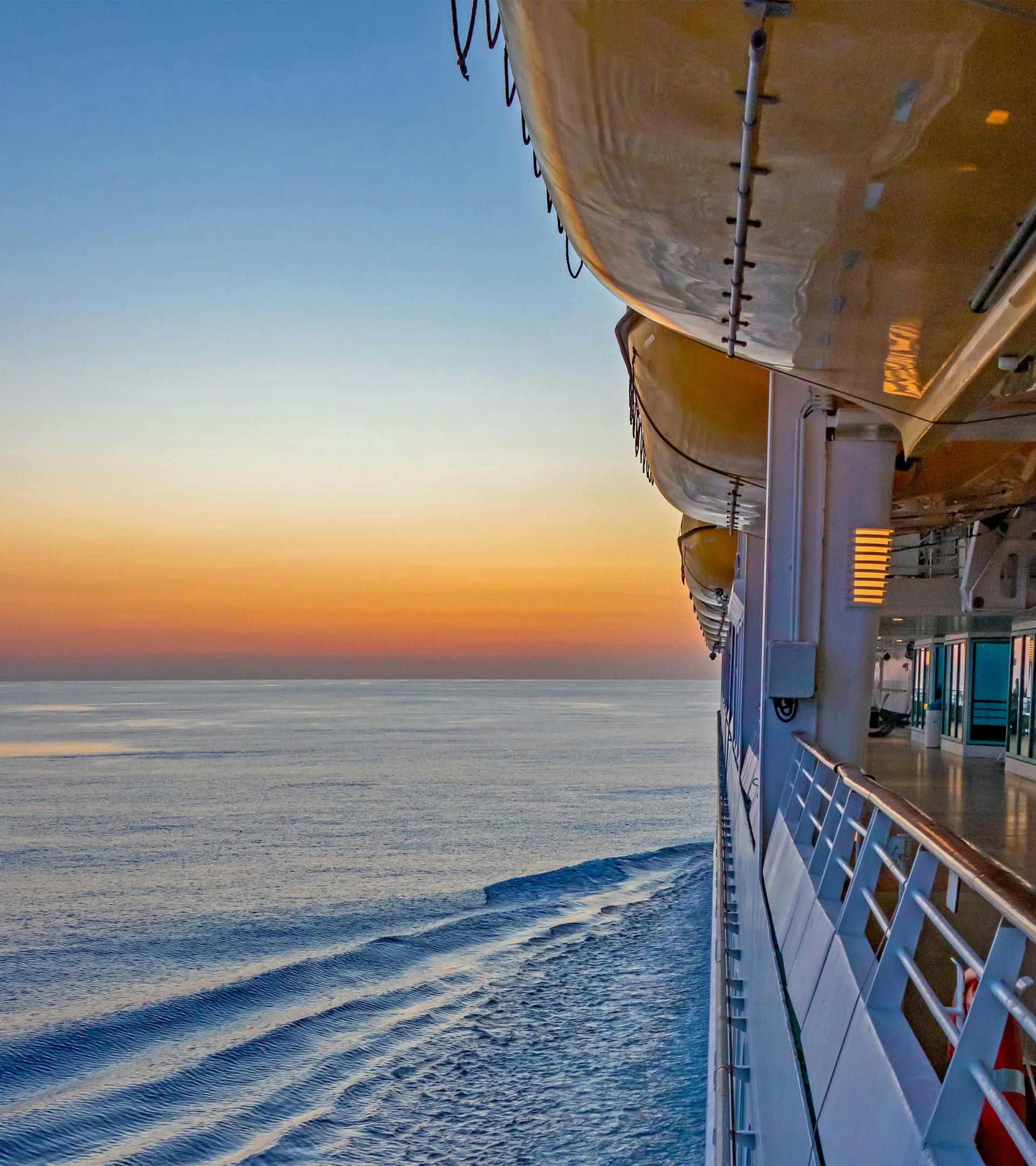 Looking out the window of a cruise ship