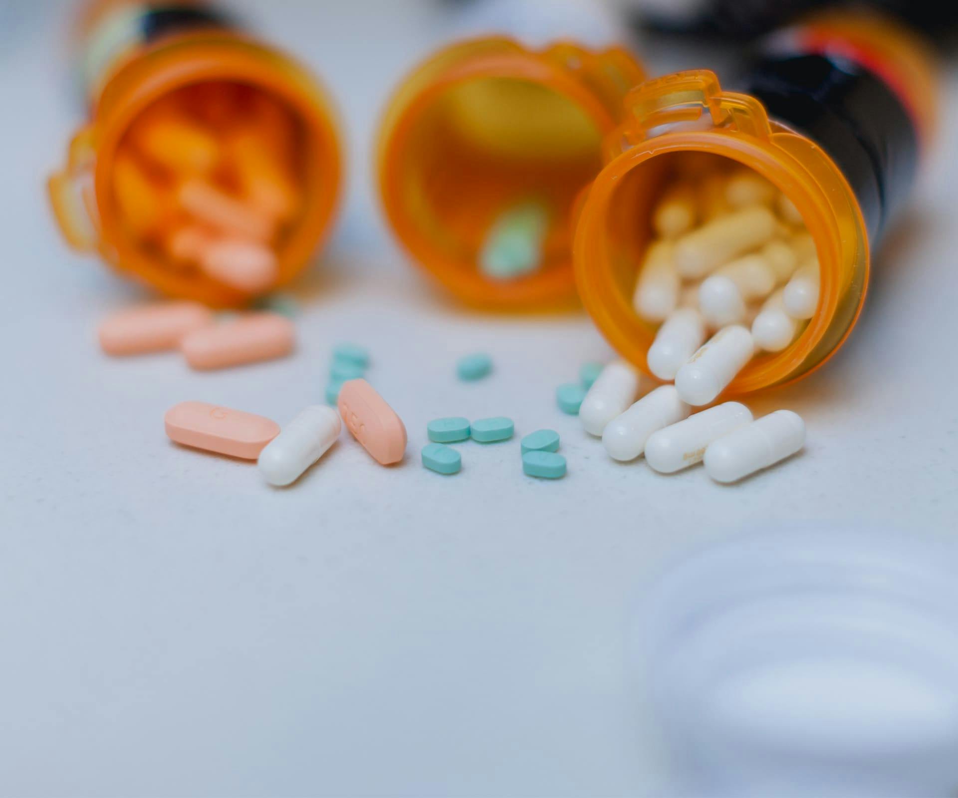 Open pill bottles