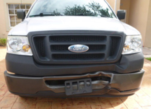 Wrecked F150 bumper
