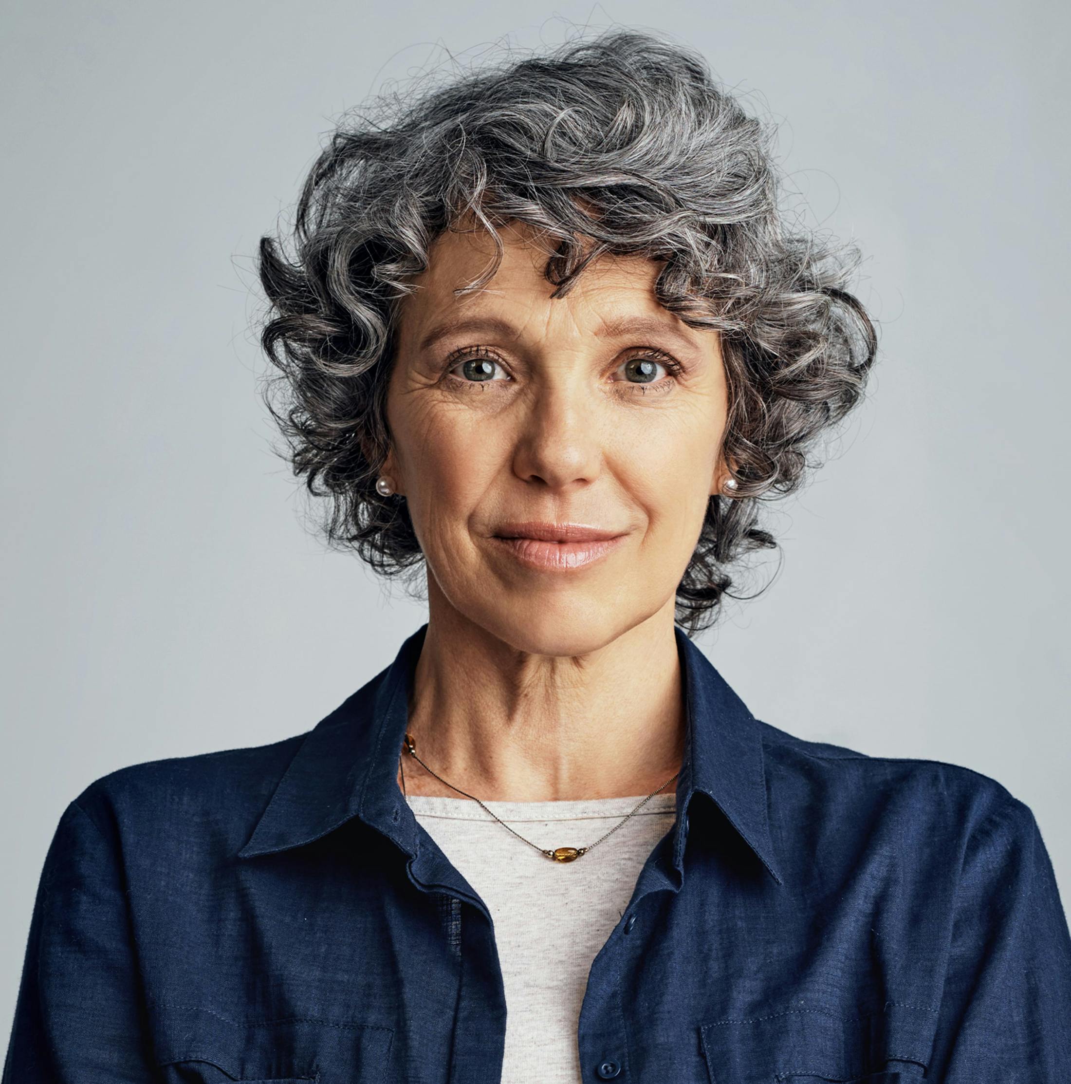 older woman facing forward