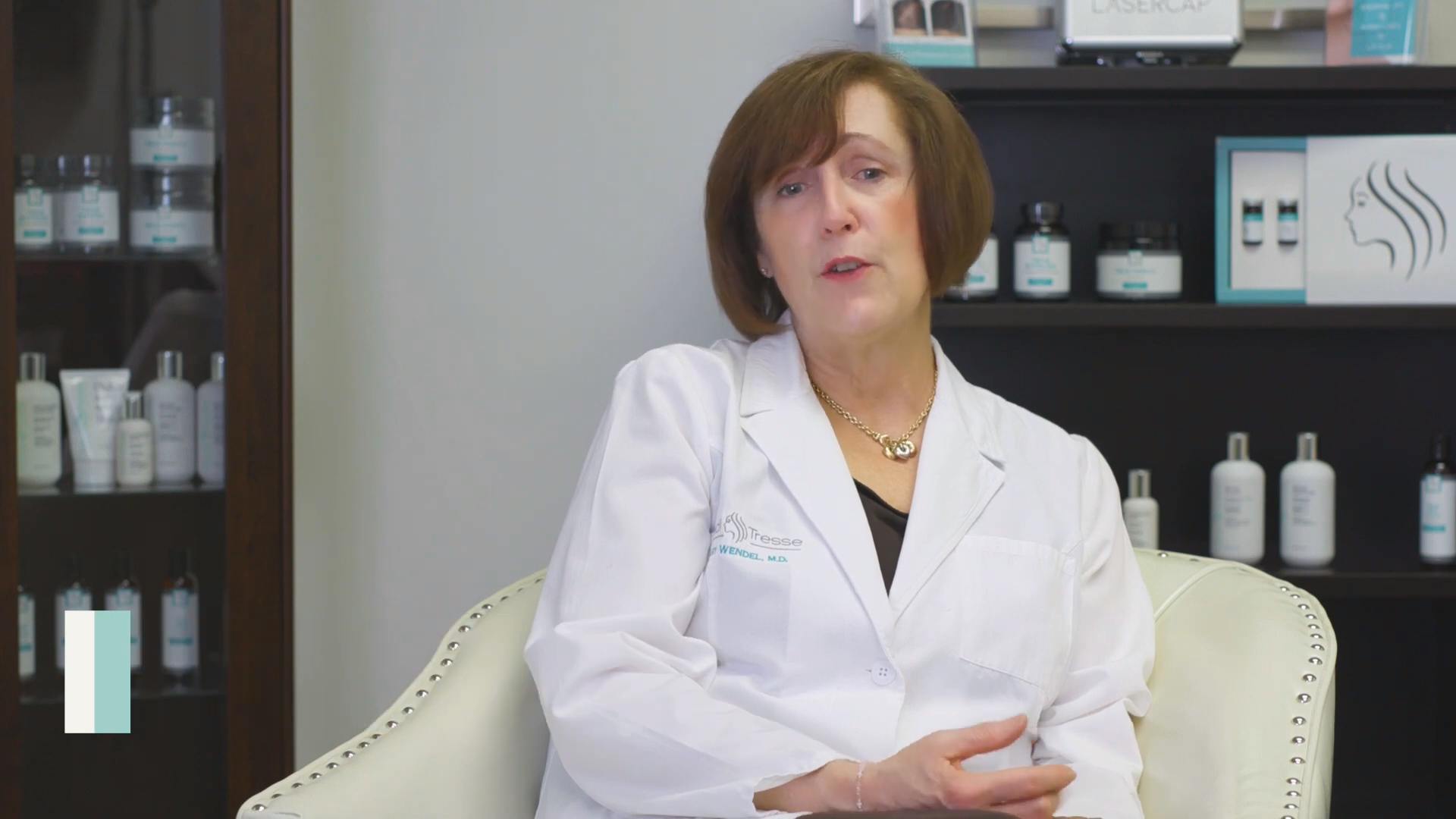 Mary discussing hair loss in men and women