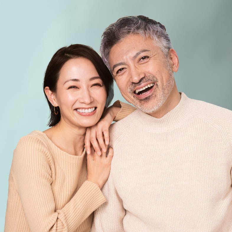 couple smiling