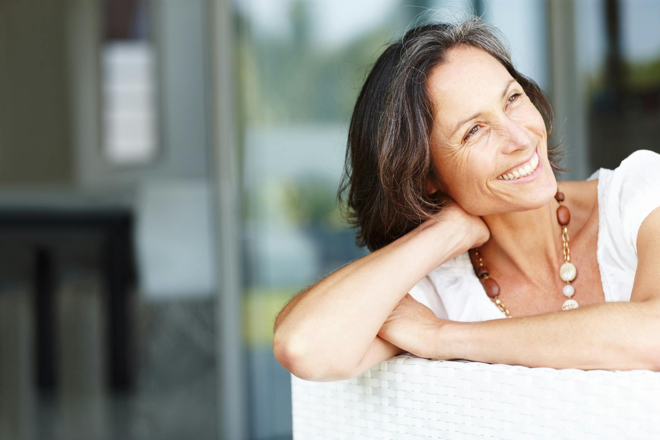 woman smiling