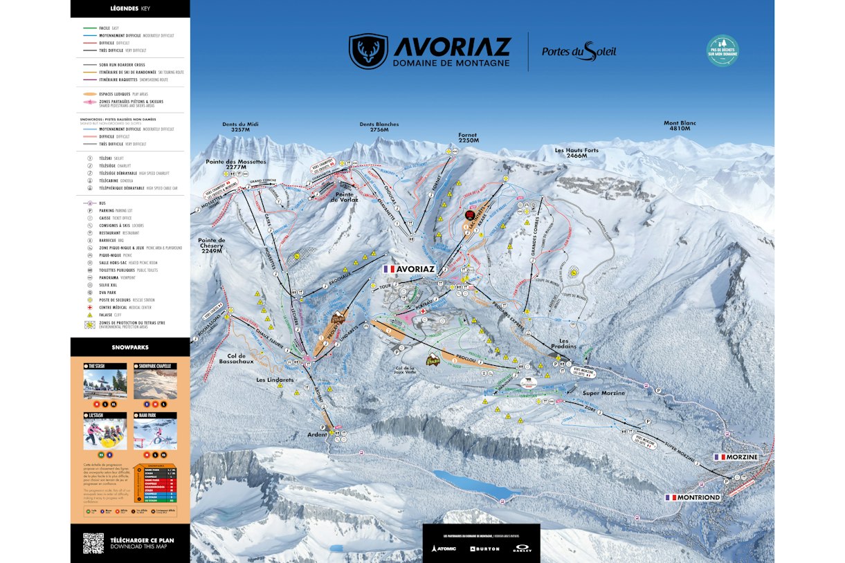 Plan des pistes Avoriaz