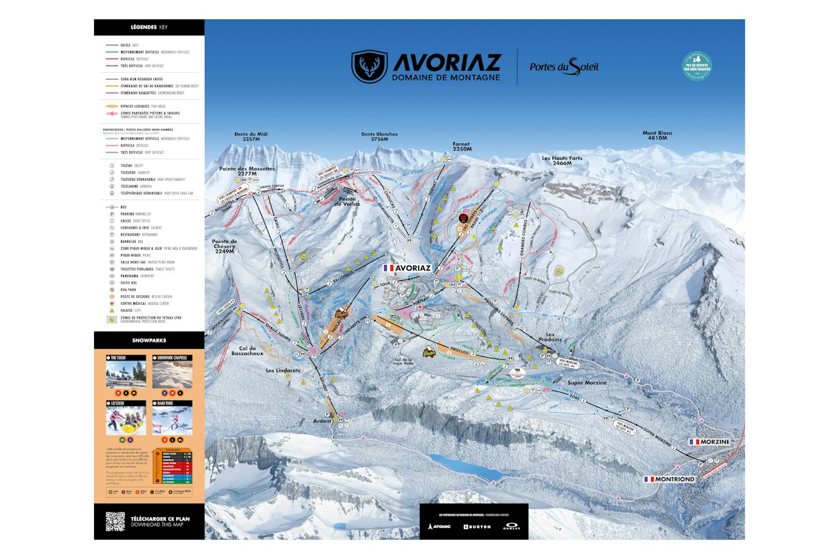 Plan pistes Avoriaz