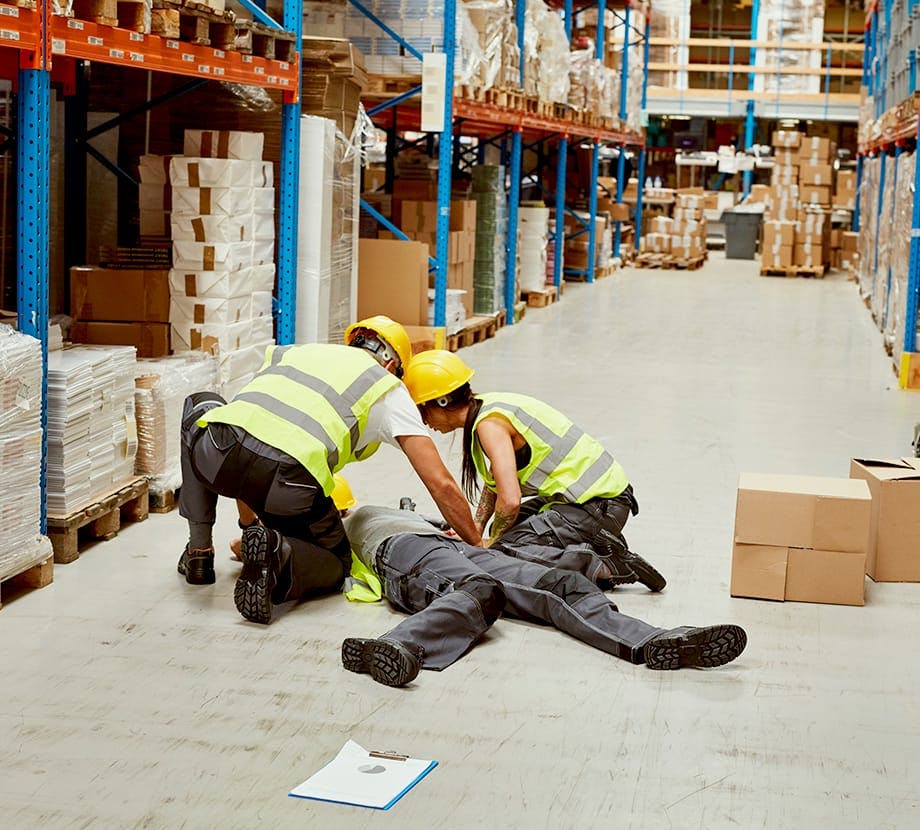 Warehouse worker accident injury