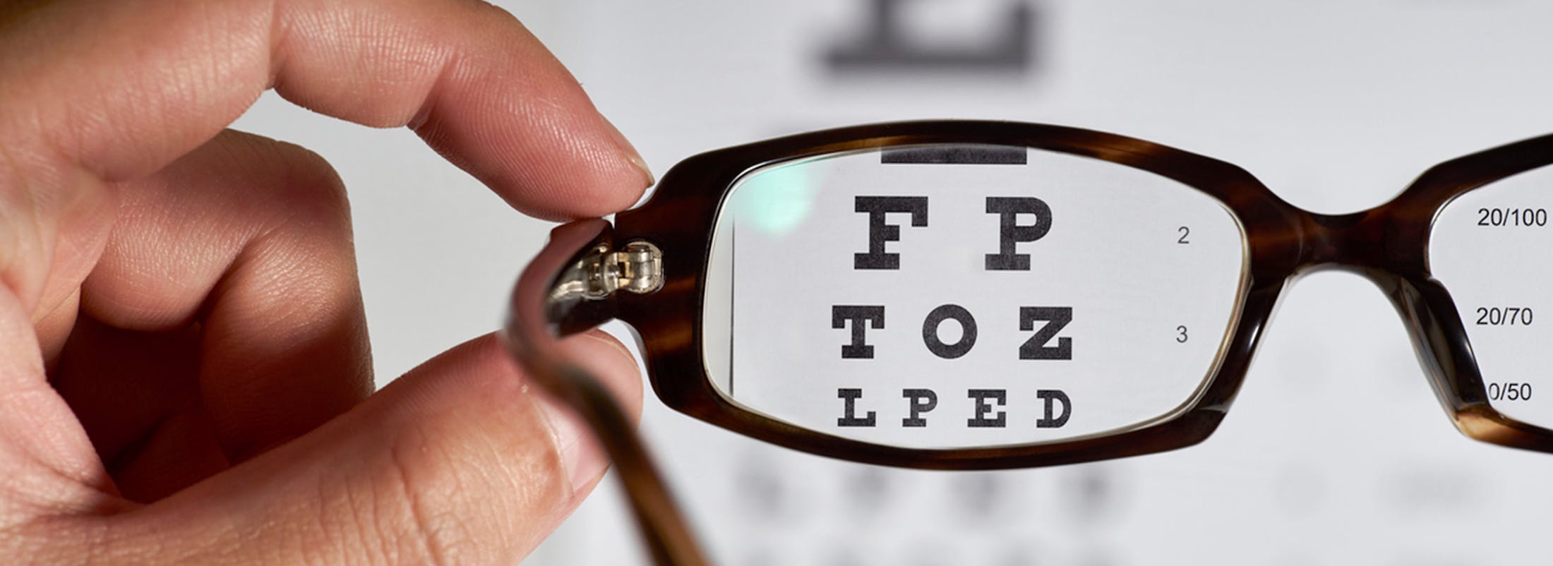 Glasses mid eye test