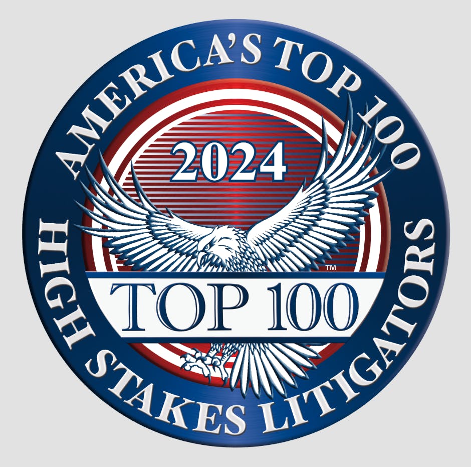 Premio a los 100 Mejores Abogados de Litigios de Alto Riesgo en Estados Unidos
