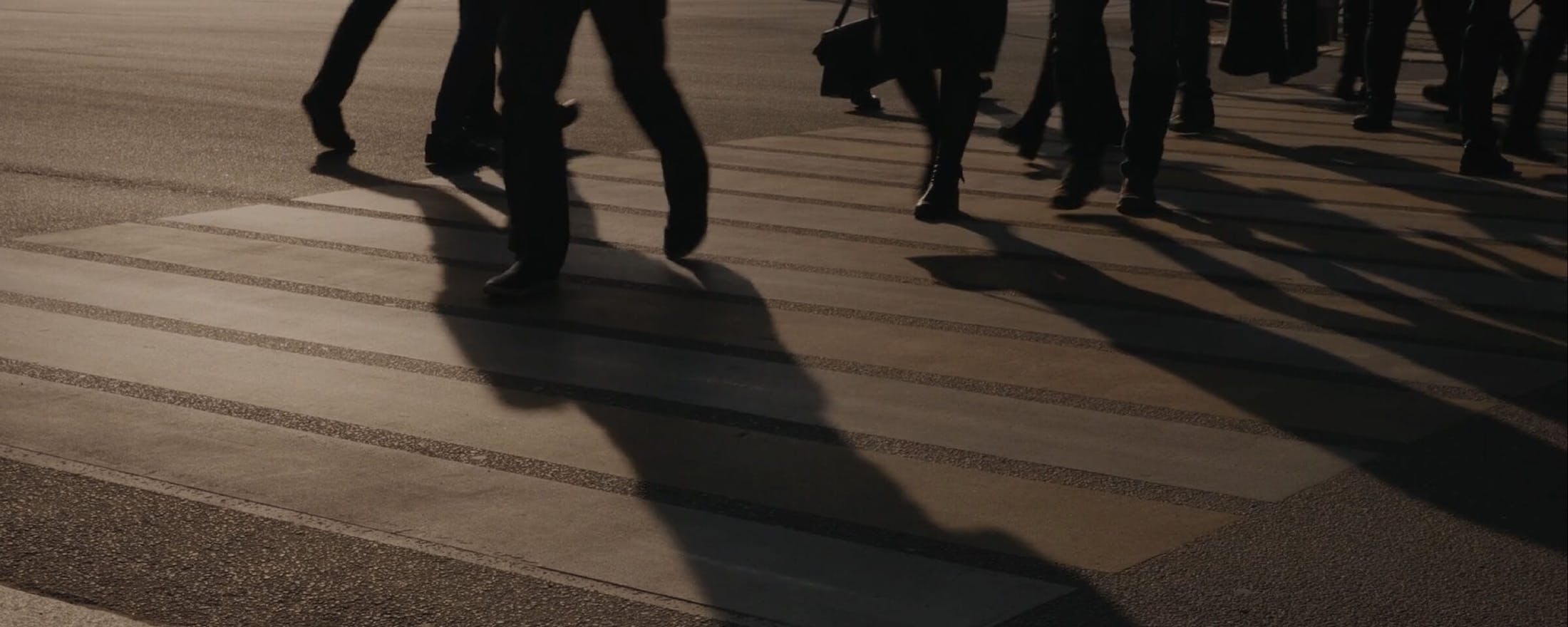 Pedestrians on crosswalk