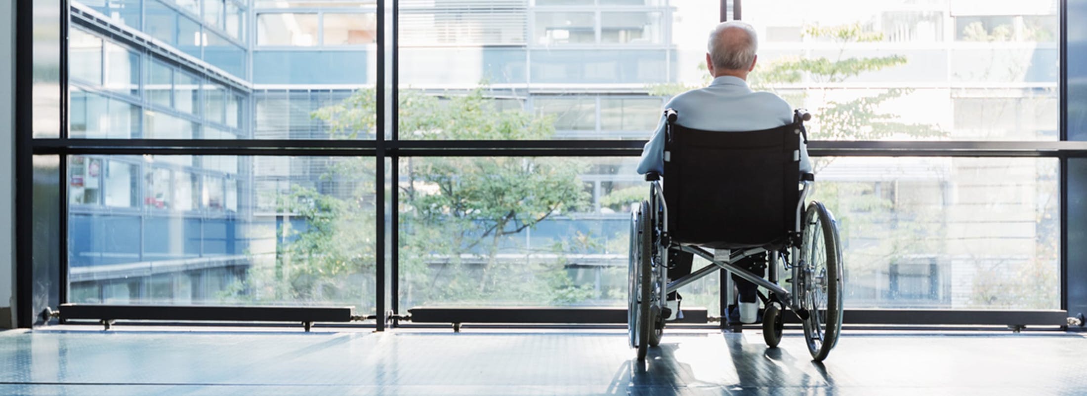 Older man in wheelchair
