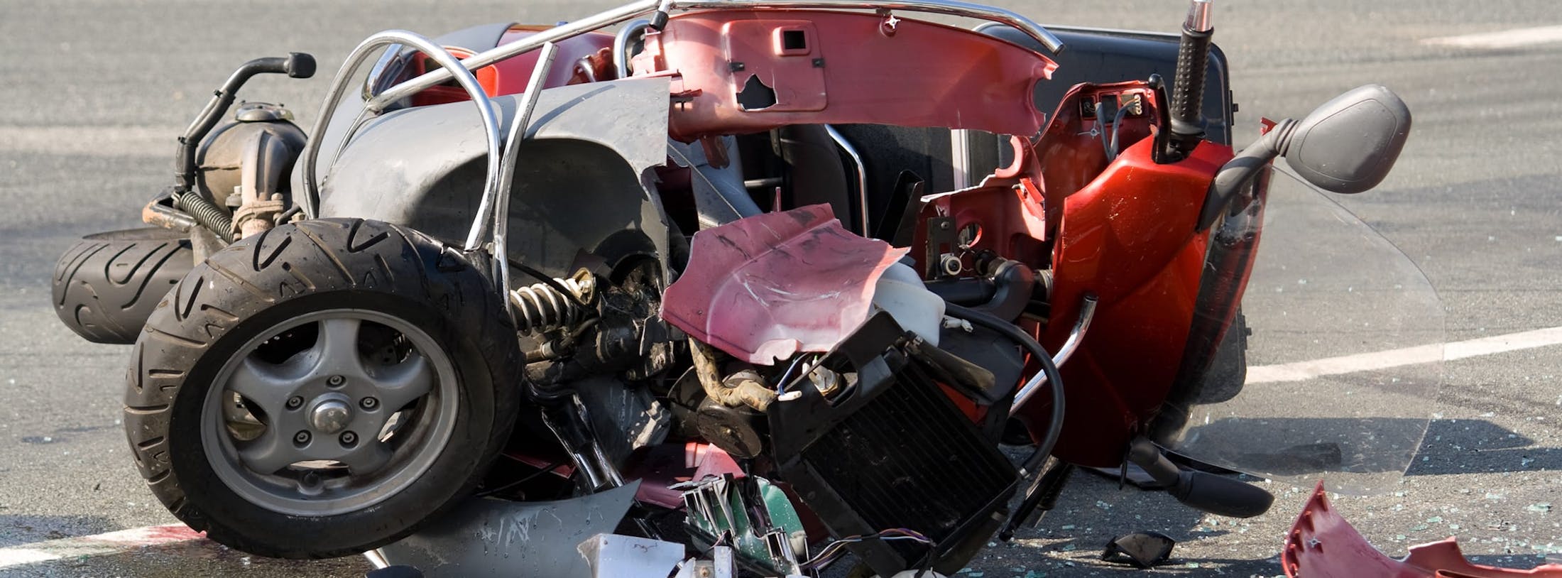 Vespa accident with car