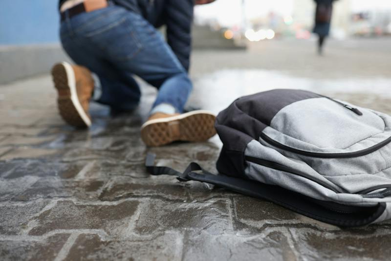 Person that slipped on the ground