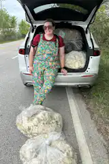 Laura with her haul.