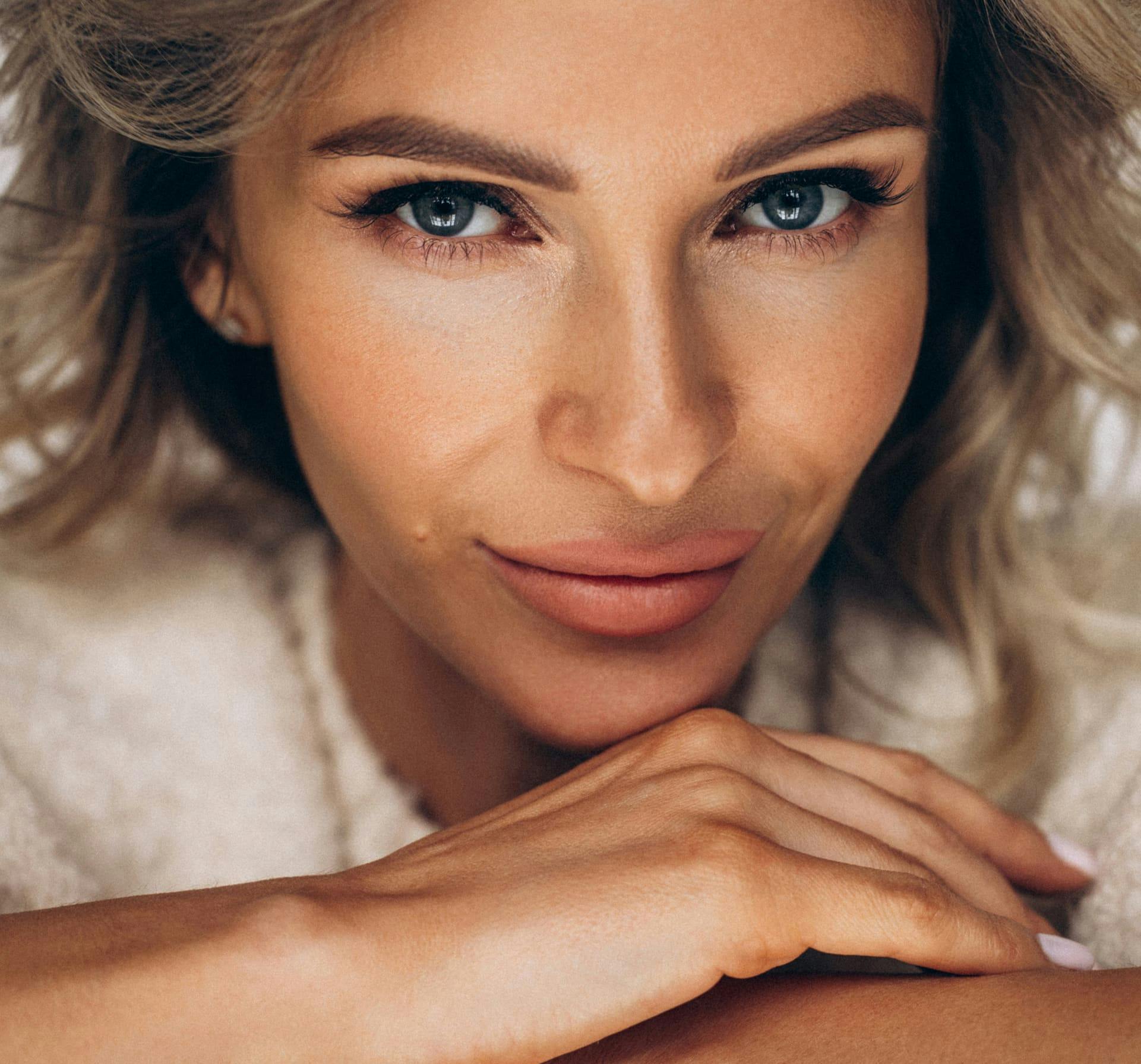 Woman close up smiling