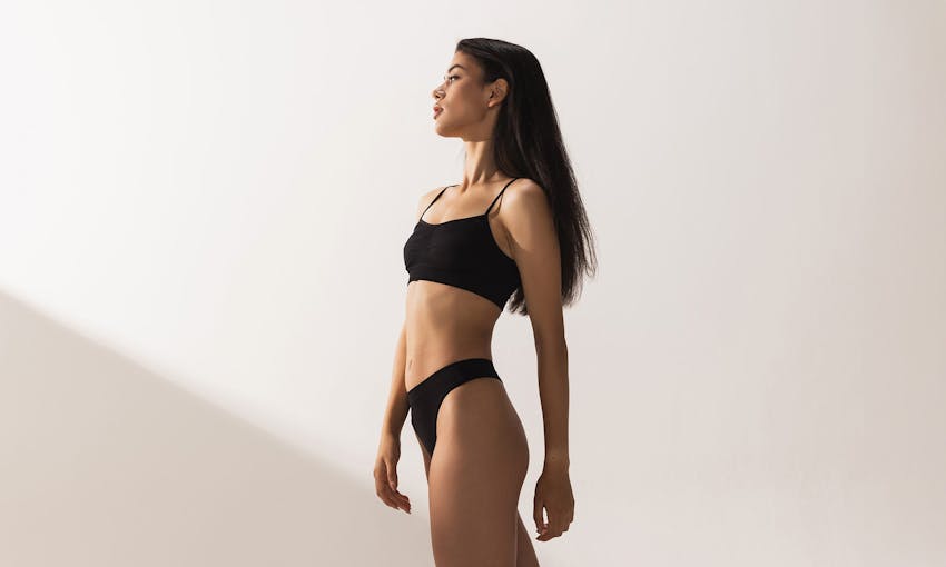 Woman sitting on the floor