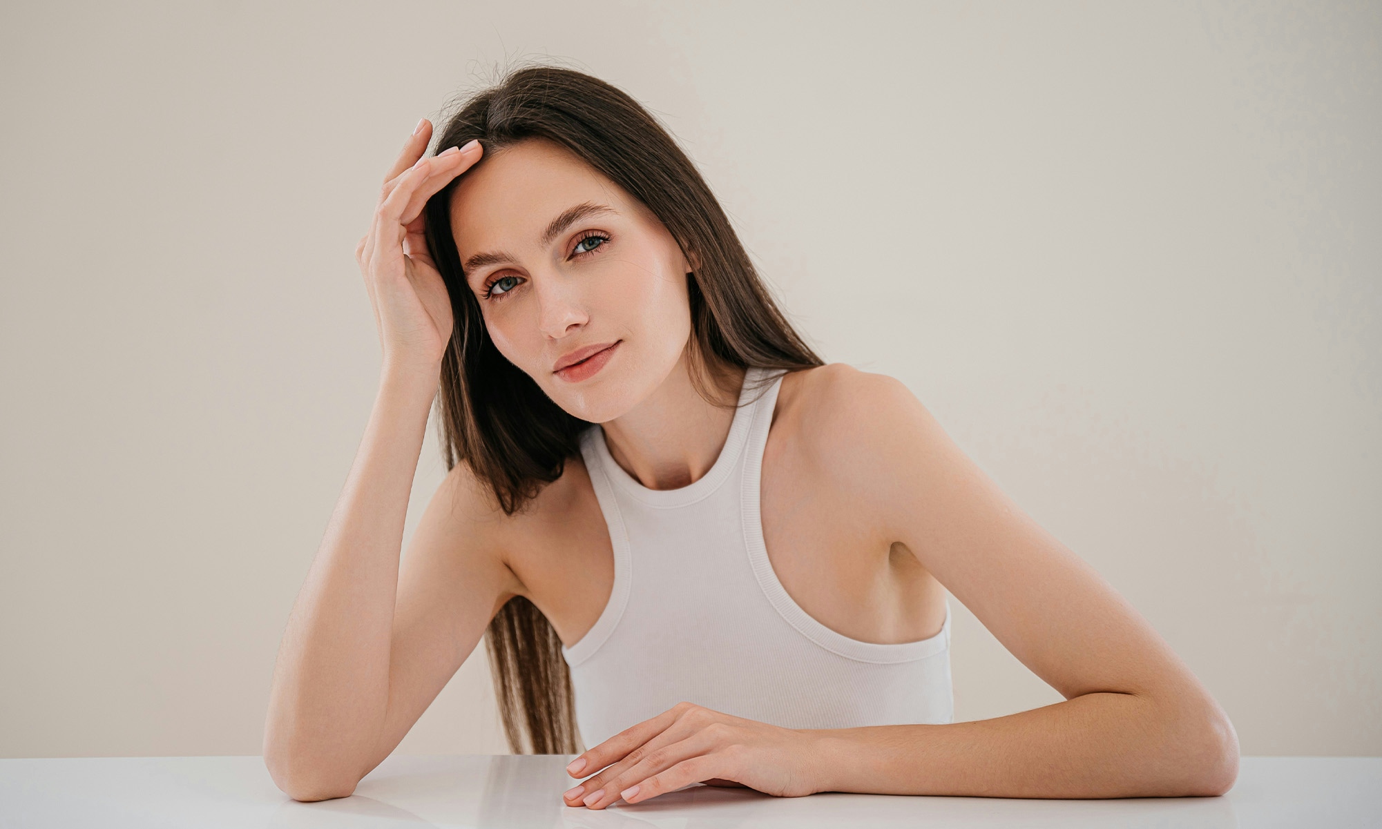 Woman smiling