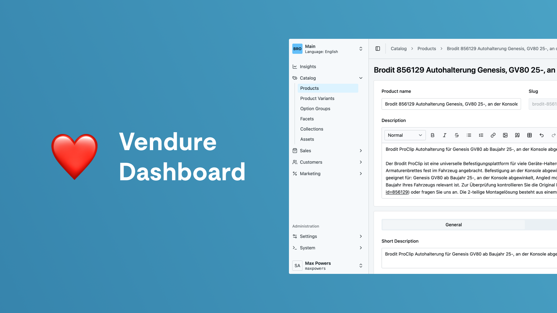Ein ❤️-Brief an das Admin-Dashboard von Vendure