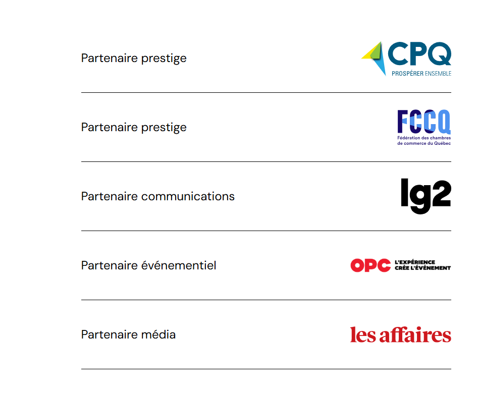 Rencontre au sommet 2025 &ndash; Partenaires