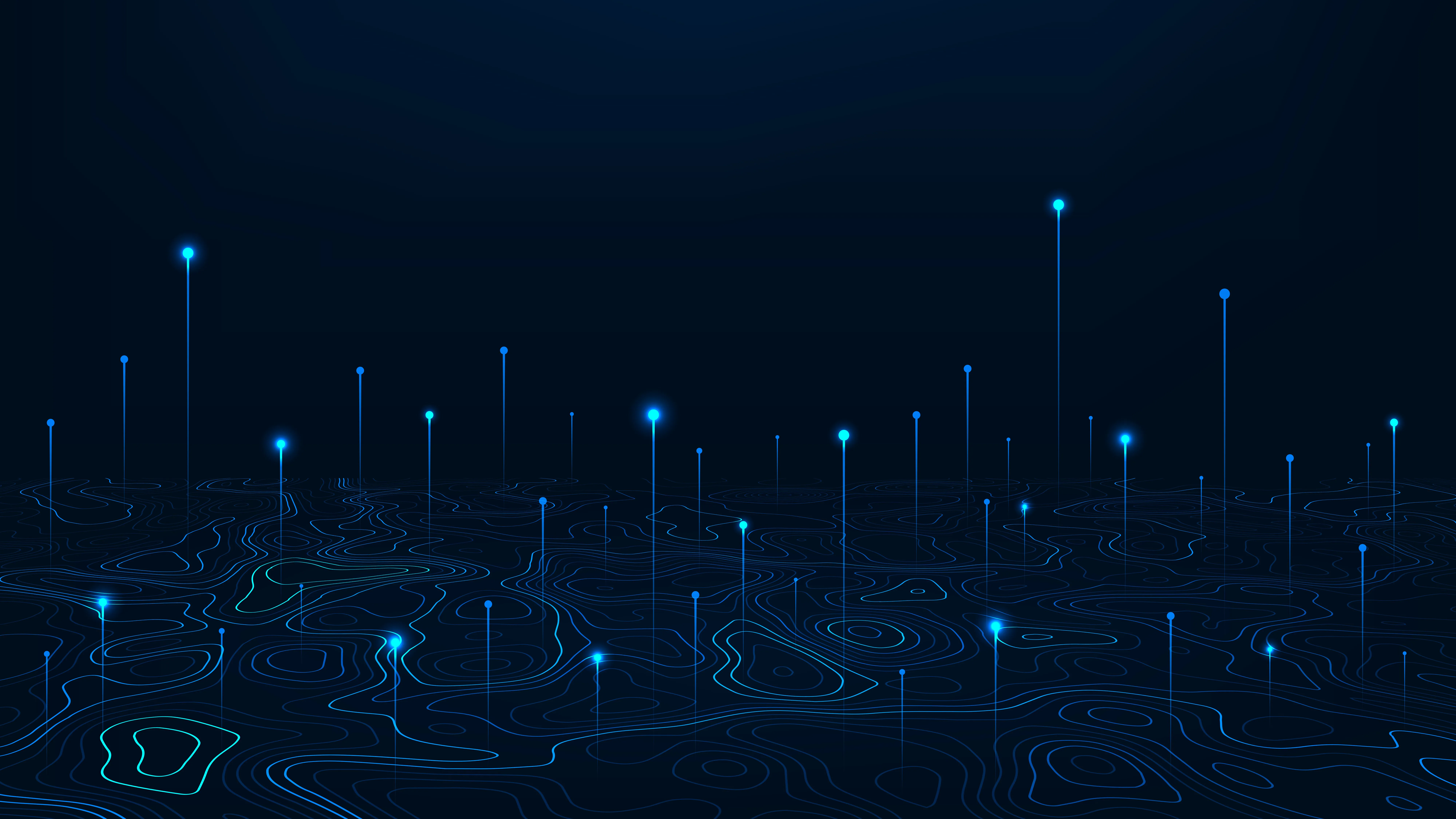 Visualisation de données connectées servant à illustrer la gouvernance de l’information.