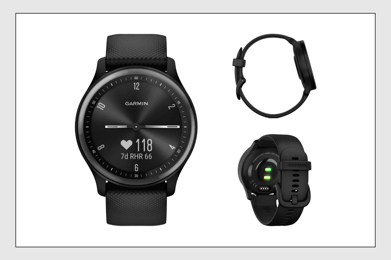 Garmin Vívomove Sport - Smartwatch Ibrido 40mm Con Touchscreen OLED, Lancette Reali, Cardio, SpO2, GPS Connesso - 2
