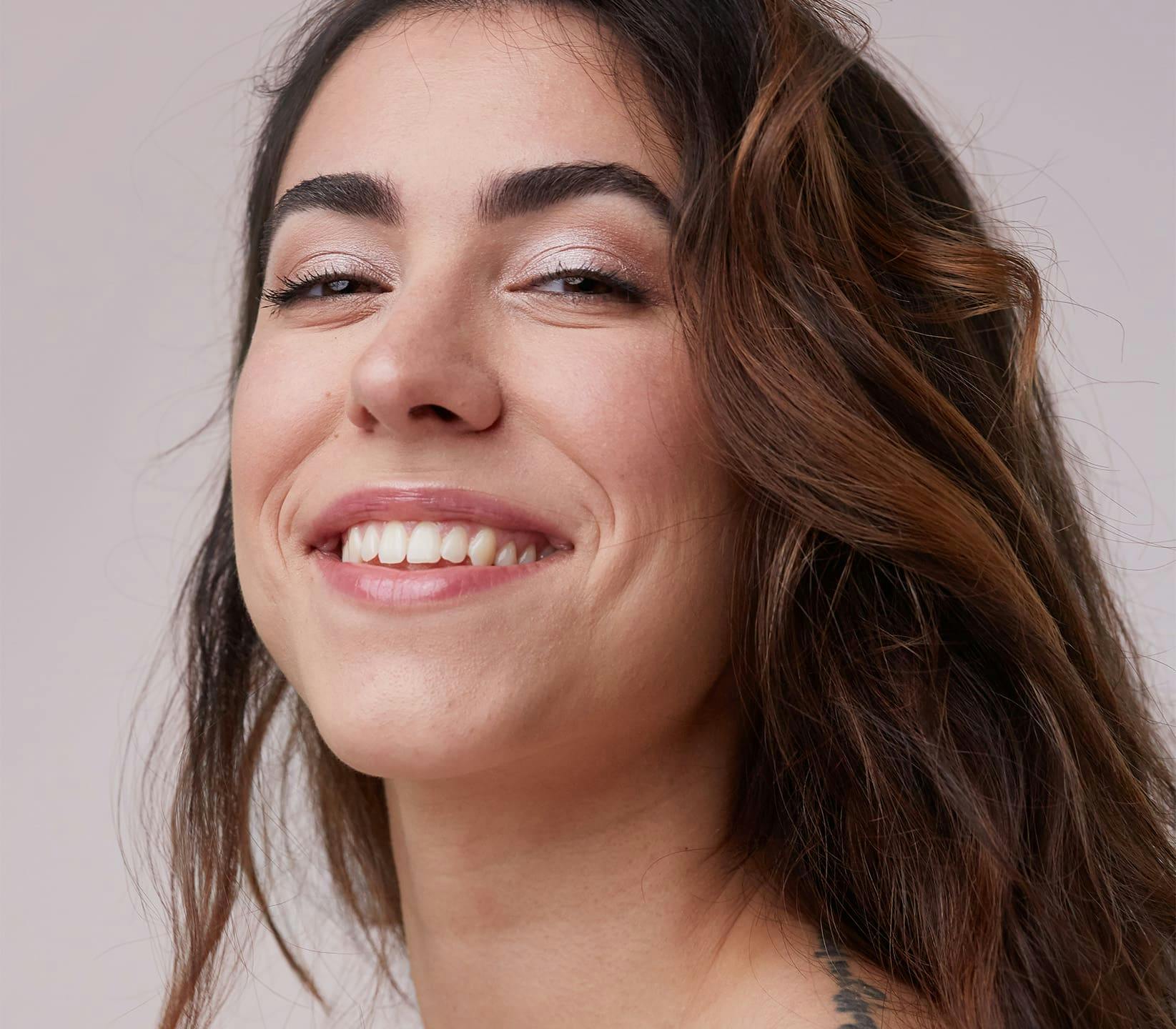 woman close up smiling