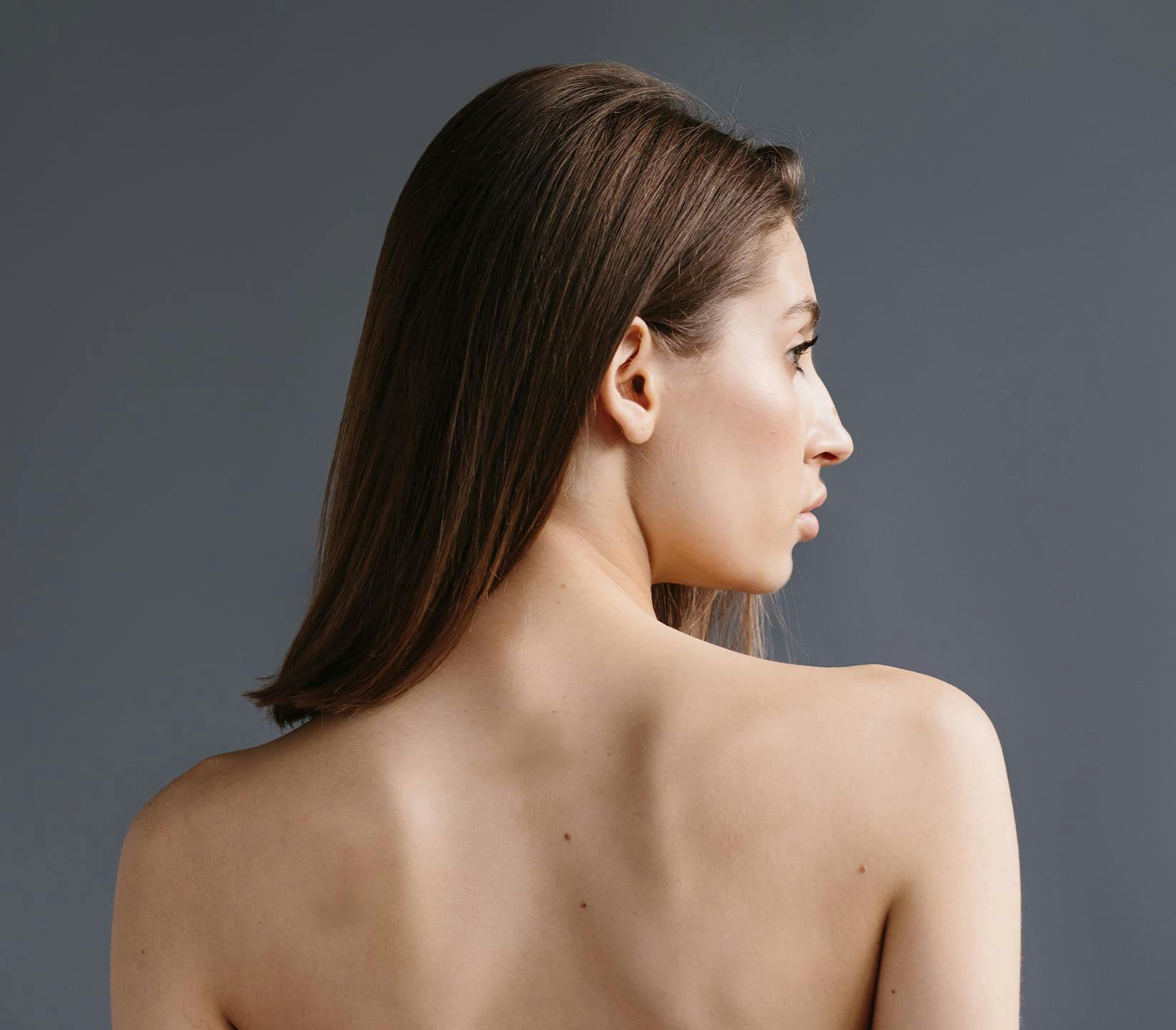backside of woman facing away