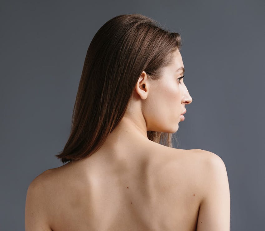 backside of woman facing away