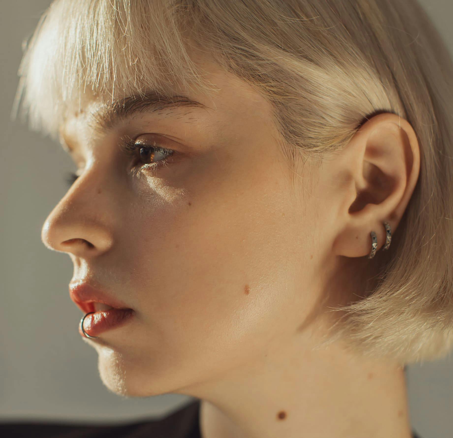 Close up of a womans face