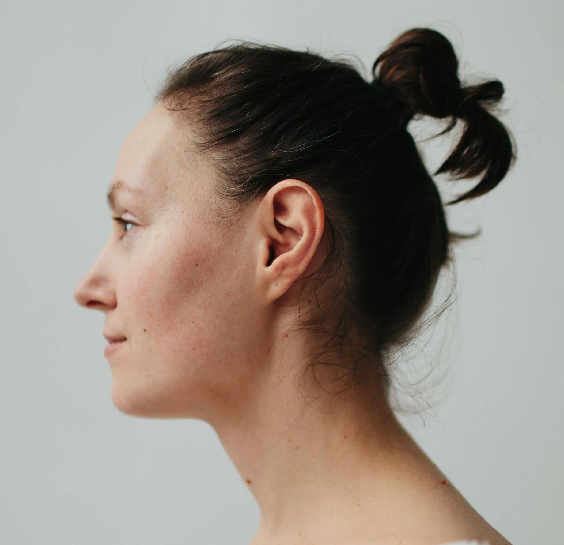 Womans side profile